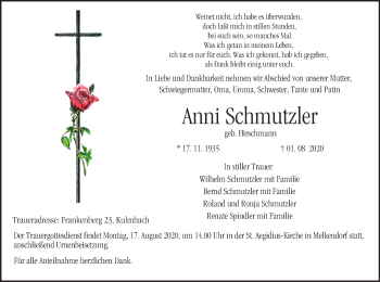 Anzeige von Anni Schmutzler von MGO