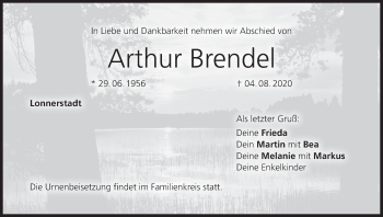 Anzeige von Arthur Brendel von MGO