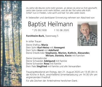 Anzeige von Baptist Heilmann von MGO