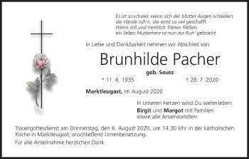 Anzeige von Brunhilde Pacher von MGO