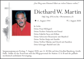 Anzeige von Diethard W. Martin von MGO