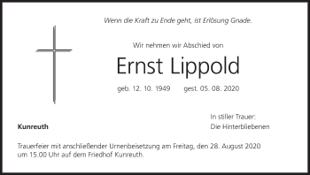 Anzeige von Ernst Lippold von MGO