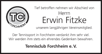 Anzeige von Erwin Fitzke von MGO