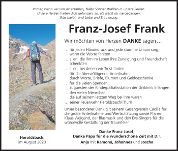 Anzeige von Franz-Josef Frank von MGO