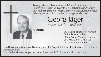 Anzeige von Georg Jäger von MGO