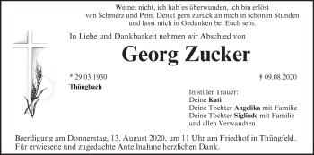 Anzeige von Georg Zucker von MGO