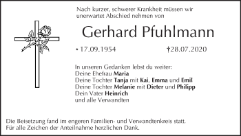 Anzeige von Gerhard Pfuhlmann von MGO