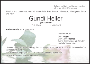 Anzeige von Gundi Heller von MGO