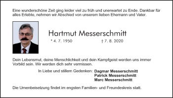 Anzeige von Hartmut Messerschmitt von MGO