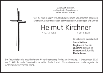 Anzeige von Helmut Kirchner von MGO