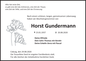 Anzeige von Horst Gundermann von MGO
