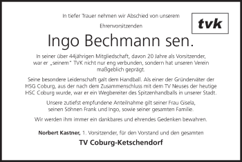 Anzeige von Ingo Bechmann von MGO