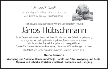 Anzeige von Janos Hübschmann von MGO
