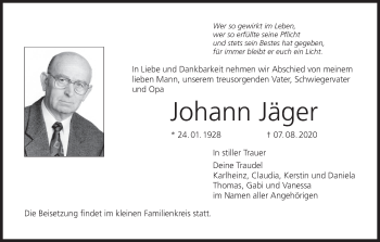 Anzeige von Johann Jäger von MGO