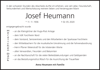 Anzeige von Josef Heumann von MGO