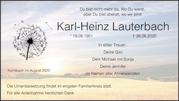 Anzeige von Karl-Heinz Lauterbach von MGO