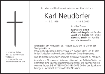 Anzeige von Karl Neudörfer von MGO