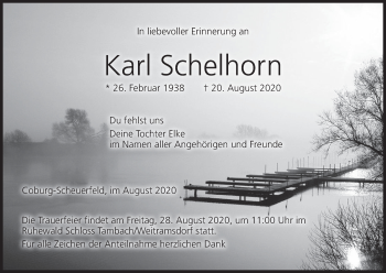 Anzeige von Karl Schelhorn von MGO
