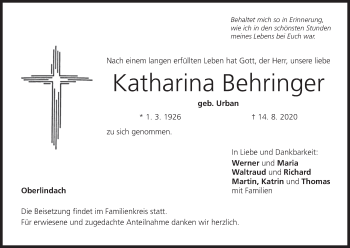 Anzeige von Katharina Behringer von MGO