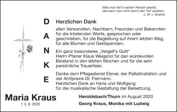 Anzeige von Maria Kraus von MGO