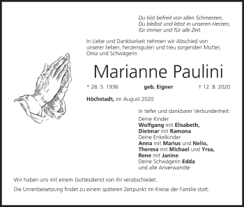 Anzeige von Marianne Paulini von MGO