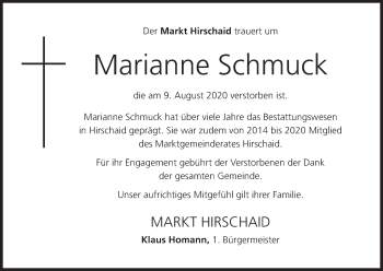 Anzeige von Marianne Schmuck von MGO
