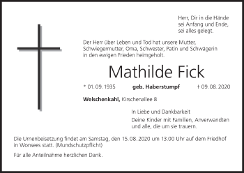 Anzeige von Mathilde Fick von MGO