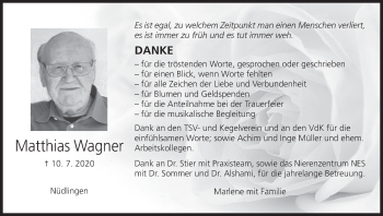 Anzeige von Matthias Wagner von MGO