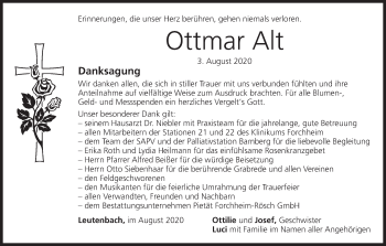 Anzeige von Ottmar Alt von MGO