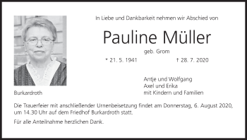 Anzeige von Pauline Müller von MGO