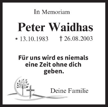 Anzeige von Peter Waidhas von MGO
