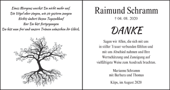 Anzeige von Raimund Schramm von MGO