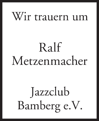 Anzeige von Ralf Metzenmacher von MGO