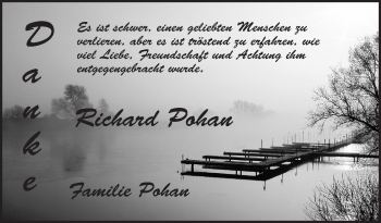 Anzeige von Richard Pohan von MGO
