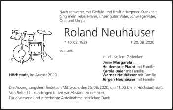 Anzeige von Roland Neuhäuser von MGO