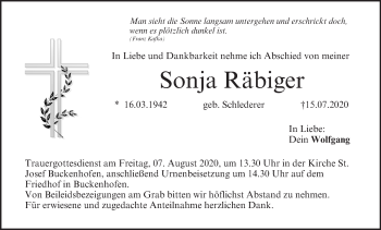 Anzeige von Sonja Räbiger von MGO
