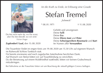 Anzeige von Stefan Tremel von MGO