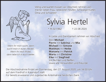 Anzeige von Sylvia Hertel von MGO