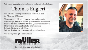 Anzeige von Thomas Englert von MGO