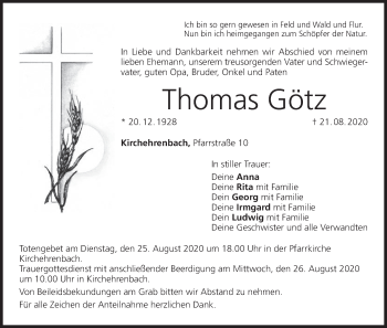 Anzeige von Thomas Götz von MGO