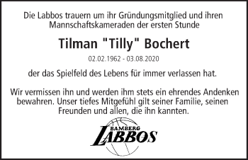 Anzeige von Tilman Bochert von MGO