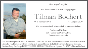 Anzeige von Tilman Bochert von MGO
