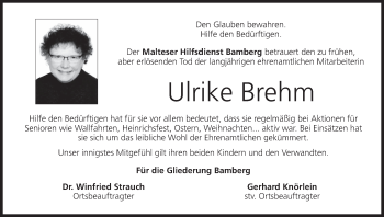 Anzeige von Ulrike Brehm von MGO