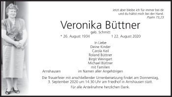 Anzeige von Veronika Büttner von MGO