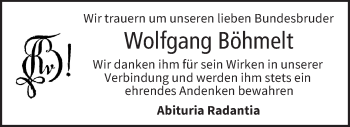 Anzeige von Wolfgang Böhmelt von MGO