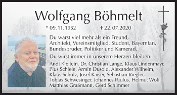 Anzeige von Wolfgang Böhmelt von MGO