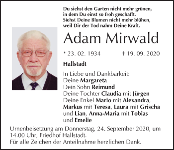 Anzeige von Adam Mirwald von MGO