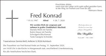 Anzeige von Alfred Konrad von MGO