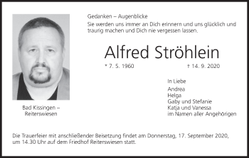 Anzeige von Alfred Ströhlein von MGO