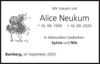 Anzeige von Alice Neukum von MGO
